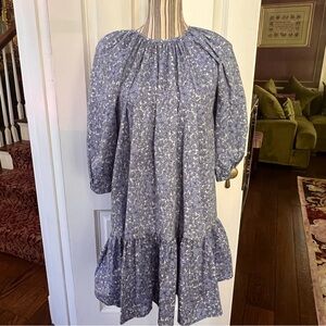 Deluc XS NWT floral button tunic dress D79